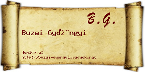 Buzai Gyöngyi névjegykártya
